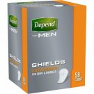 Depend Men Sheilds Light Absorbency 58 CT (Bulk Pack of 6)