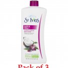 St. Ives Coconut and Orchid Body Lotion Soft & Silky 21 Ounce, Bulk Pack of 3