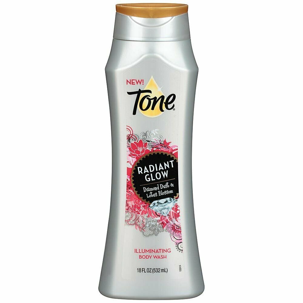 Tone Body Wash Radiant Glow Illuminating With Vitamin E 18 Fl Ounce, 3 Pack
