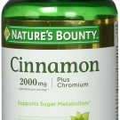 Nature's Bounty Cinnamon 2000mg Plus Chromium, Dietary Supplement Capsules 60...