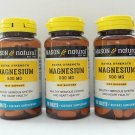 Mason Natural Magnesium 500 mg Extra Strength - 100 Tablets, Bulk Pack of 3