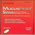 Mucus Relief PE Guaifenesin 400 mg Expectorant and Phenylephrine 10 mg Nasal...