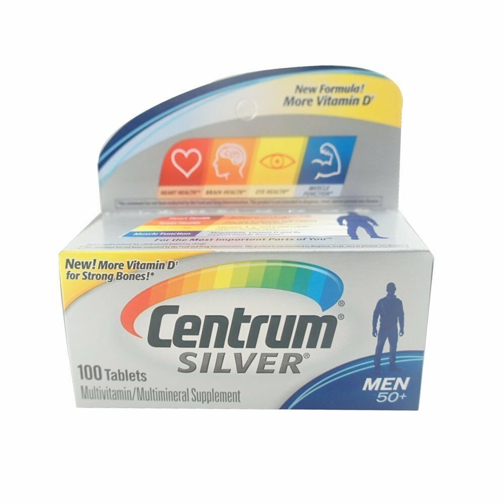 Centrum Silver Men's 50+ Tablets 100 Tablets (Bulk Pack of 7)
