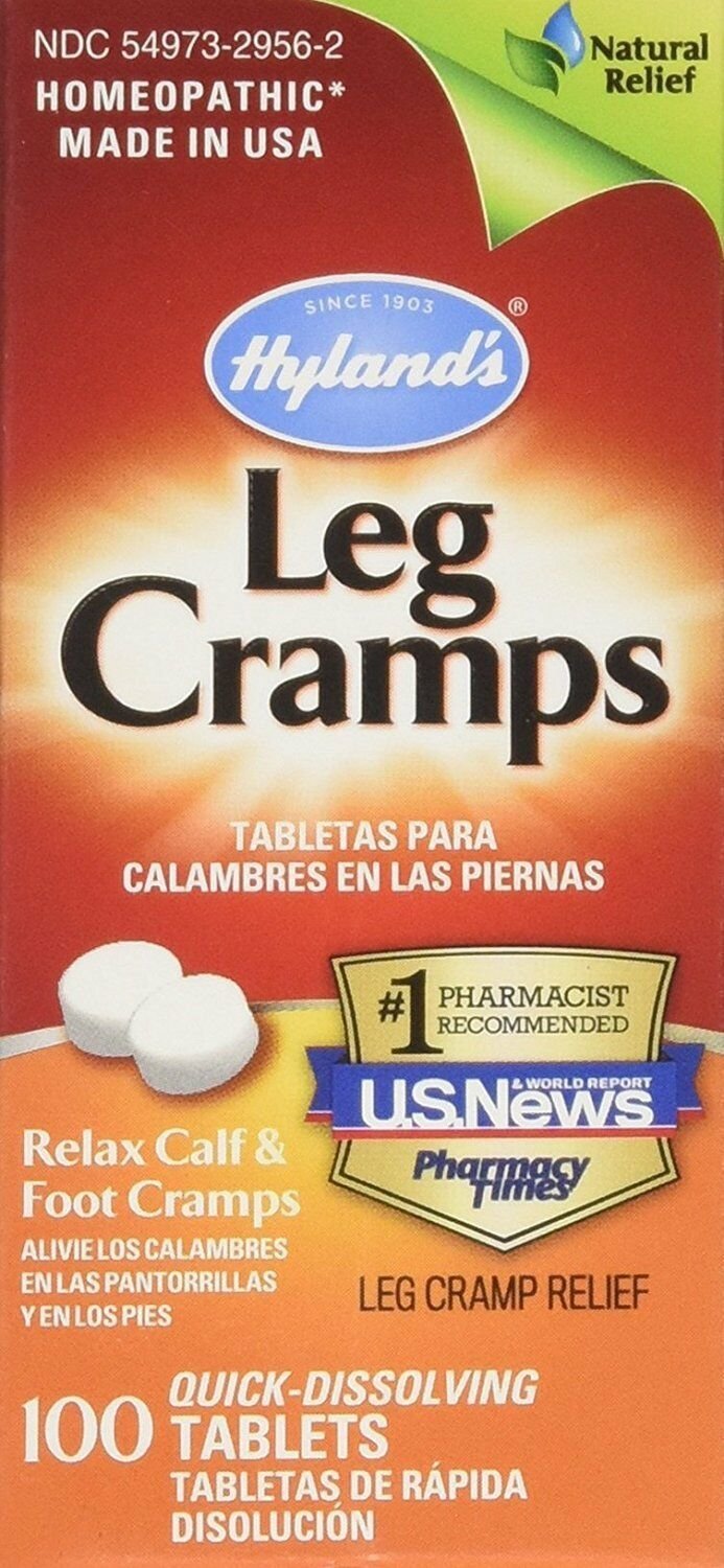 Hyland's Leg Cramps Quick-Dissolving Tablets Natural Relief 100 Ct (Bulk Pack of 2)
