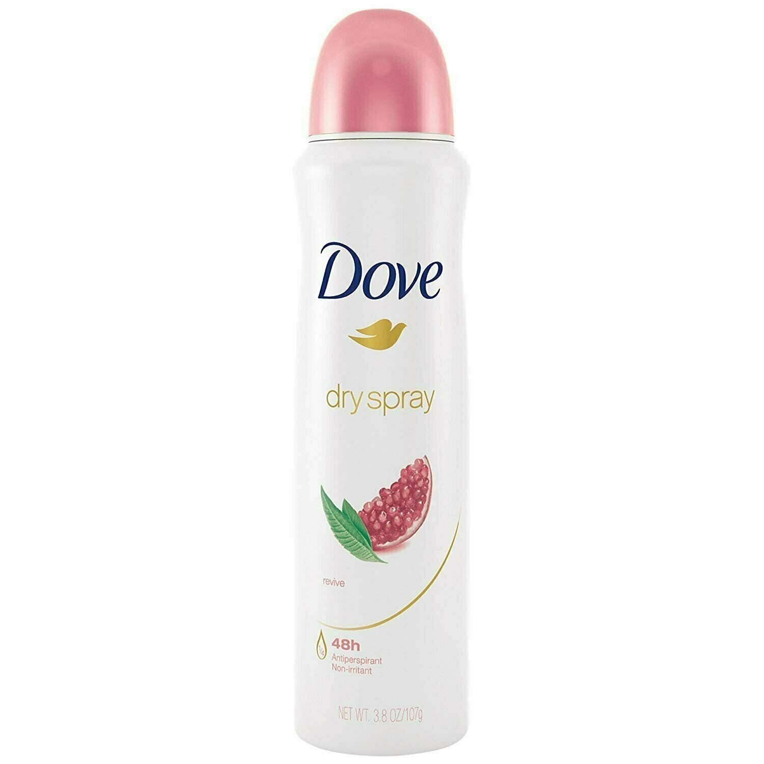 Dove Dry Spray Antiperspirant Revive Non-Irritant Protection, 3.8oz, 2 Pack