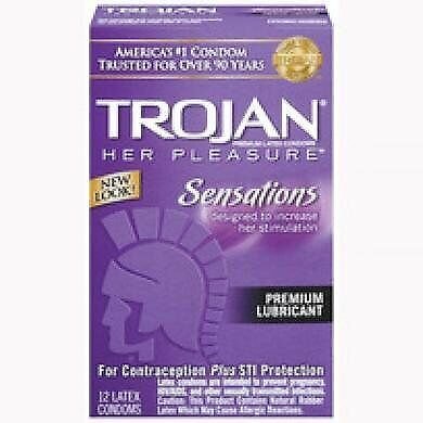 Trojan Her Pleasure Sensations 12 Pack (Package Of 4)