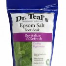Dr. Teal's Epsom Salt Foot Soak Cooling Peppermint Revitalize, 32oz, 4 Pack