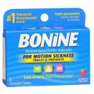 Bonine Motion Sickness Protection, Chewable Tablets, Raspberry 8 ea (Bulk Pack of 12)