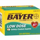 Bayer Aspirin Regimen Pain Reliever Low Dose Enteric Coated Tablets , 120 CT...