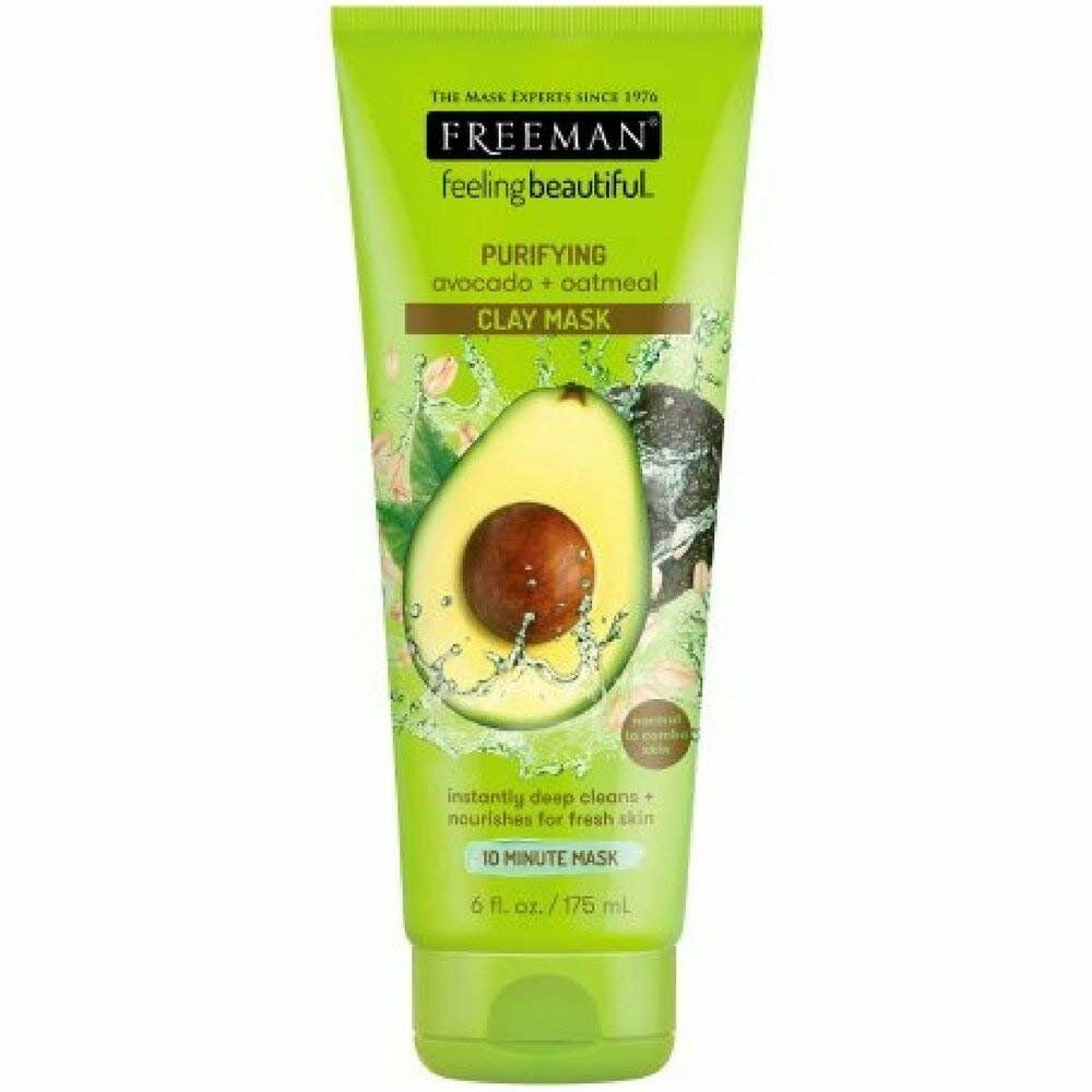 Freeman Feeling Beautiful Facial Clay Masque Avocado & Oatmeal 6 oz ( Bulk Pack of...