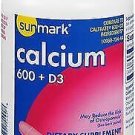 Sunmark Calcium 600 + D3 Dietary Supplement - 300 Tablets, Bulk Pack of 5