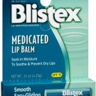 Blistex Medicated Lip Balm Protectant SPF 15 Prevent Dry Lips 0.15 oz (12PK)