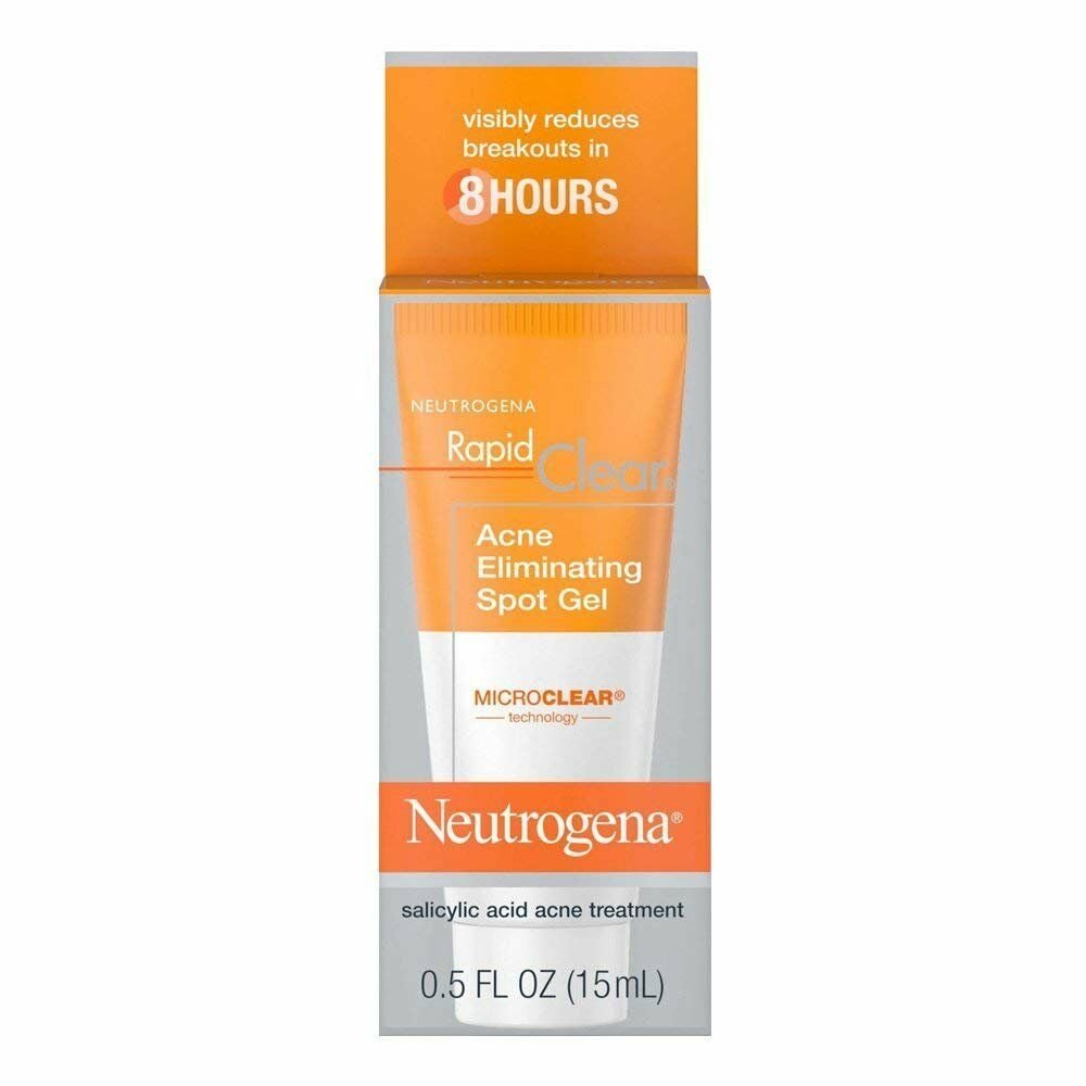 Neutrogena Rapid Clear Acne Eliminating Spot Gel 0.50 oz (Bulk Pack of 4)