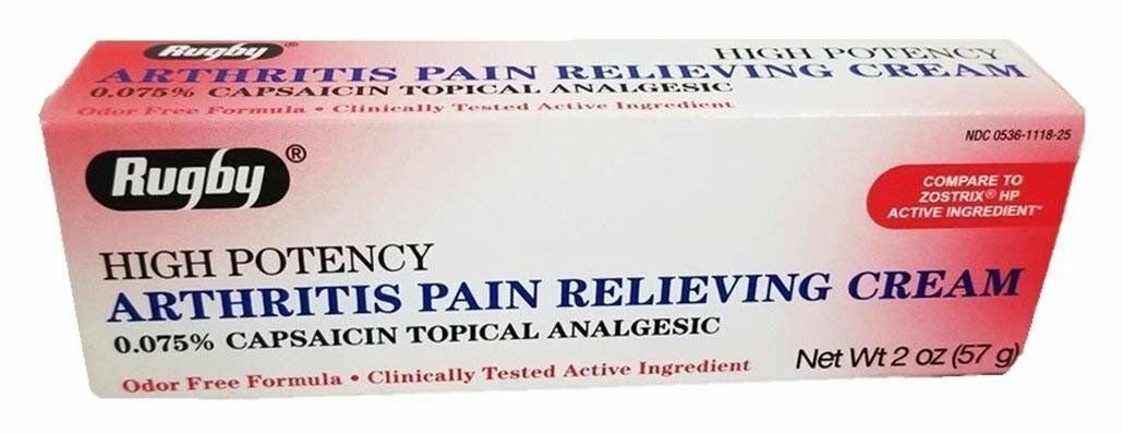 Rugby High Potency Arthritis Pain Relieving Cream, 2 oz Each (Bulk Pack of 2)