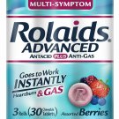 Rolaids Advanced Strength Antacid Plus Anti Gas Tablets Rolls, 3 Rolls