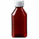 Sponix BioRx Amber Oval Pharmacy Bottle for Liquid Medicine – Child Resistant...