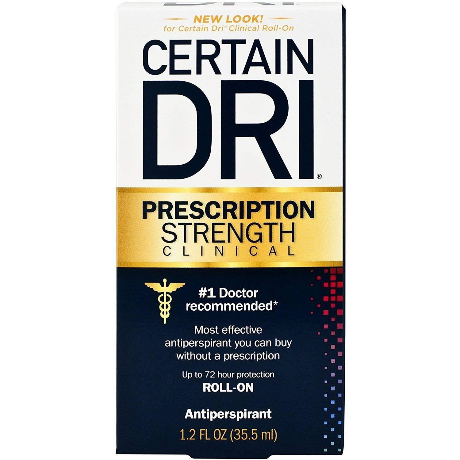 Certain Dri Prescription Strength Anti-Perspirant Roll-on, 1.2 oz, 5 Pack