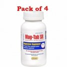 Mag-Tab SR Magnesium L-lactate Dihydrate Supplement 84mg 100 Caplets (Bulk Pack of 4)