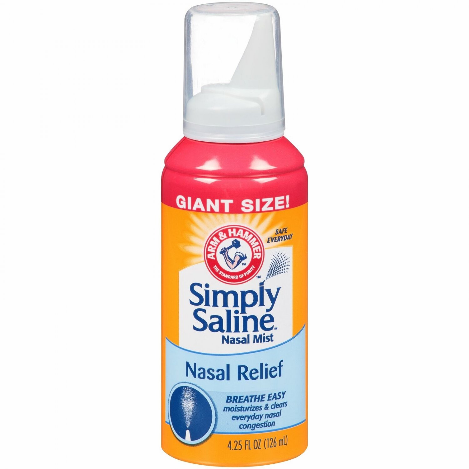 Simply Saline Nasal Mist Instant Relief for Everyday Congestion, 4.25 oz, 8 Pack