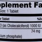 Vitamin D3 as Cholecalciferol 1000 IU Vitamin D Supplement 100 Tablets per...