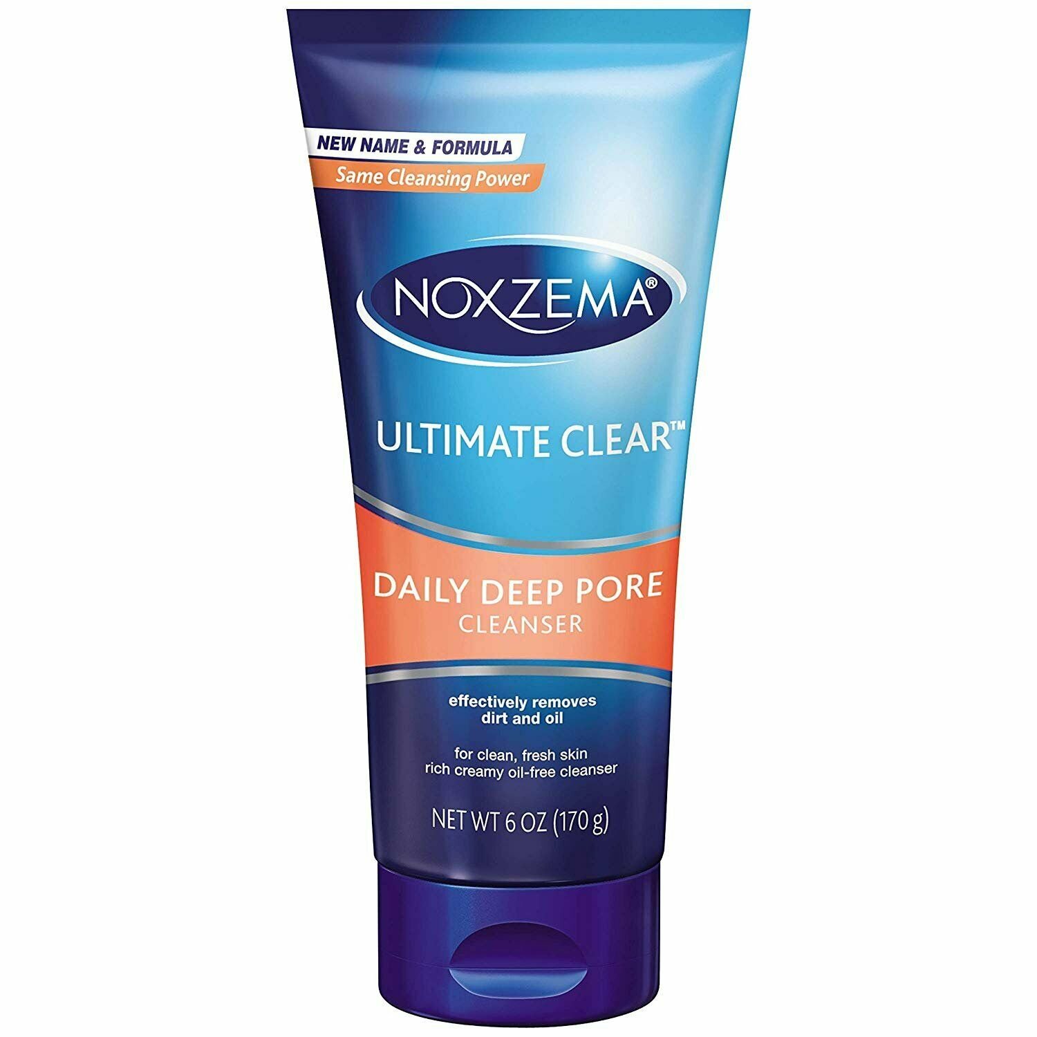 Noxzema Ultimate Clear Daily Deep Pore Cleanser Oil-Free Cleanser, 6 oz, 1 Pack