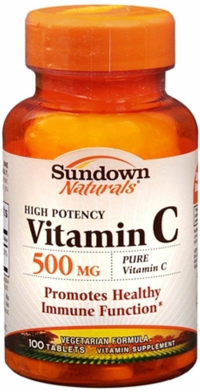 Sundown Vitamin C 500 mg Tablets 100 Tablets (Bulk Pack of 10)
