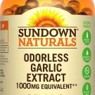 Sundown Naturals Odorless Garlic Extract 1000 mg 250 Softgels (Bulk Pack of 2)