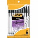 Bic Cristal Stic Medium Ball Pen, Black 10 ea ( Bulk Pack of 6)