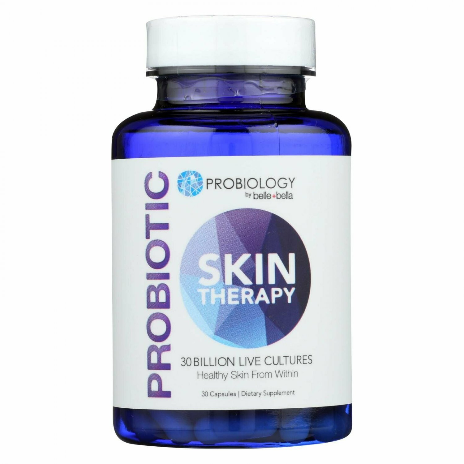 Belle + Bella Probiotic Skin Therapy Dietary Supplement Capsules 30 Ct, 2 Pack