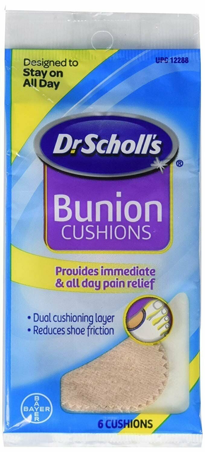 Dr. Scholl's Bunion Cushions Felt Soft Felt Cushions Shield Bunion, 6ct, 3 Pack