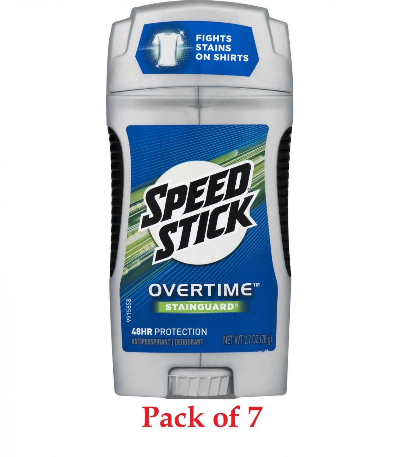 Speed Stick Overtime Antiperspirant Deodorant Stainguard 2.7 Oz, Bulk Pack of 7