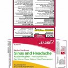 Leader Daytime Adult Sinus and Headache Caplets Acetaminophen 24 Count, 3 Pack