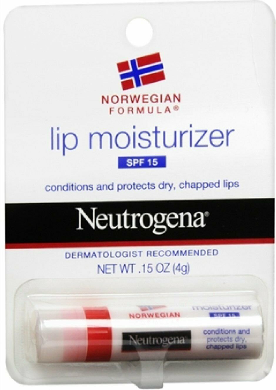 Neutrogena Lip Moisturizer SPF 15 0.15 oz (Bulk Pack of 4)