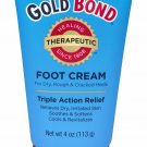 Gold Bond Therapeutic Foot Cream Triple Action Relief Dry Skin 4 oz (Bulk Pack of 8)