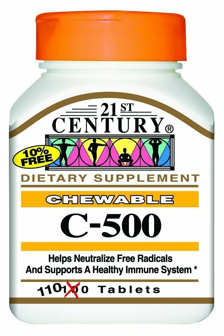 21st Century C 500 Mg Tablets Antioxidant & Immune Support, 110 Count, 12 Pack