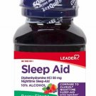Leader Nighttime Sleep Aid Berry Flavor 6 Ounce *Compare to ZzzQuil*, 5 Pack