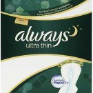 Always Ultra Thin Extra Heavy Overnight Pads with Flexi-Wings 24 ea (Bulk Pack of 12)