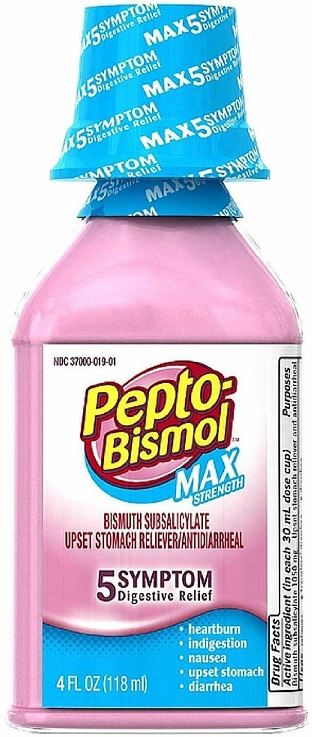Pepto Bismol max 4oz Pepto Bismol Max Liquid 4oz (3 Pack)