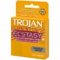 Trojan Ecstasy Stimulations Ultrasmooth Lubricant Latex Condoms, 3 Count, 3 Pack
