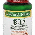 Nature's Bounty B-12 1000 mcg Microlozenges 60 ea (Bulk Pack of 8)