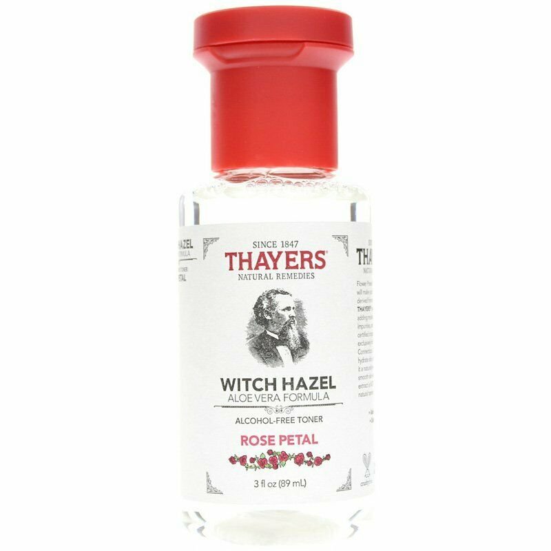 Thayers Witch Hazel Alcohol-Free Toner with Aloe Vera Rose Petal 3 oz, 18 Pack