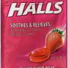 Halls Menthol Cough Suppressant Relief Drops Strawberry 30 Count (Bulk Pack of 6)