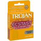 Trojan Ecstasy Stimulations Ultrasmooth Lubricant Latex Condoms, 3 Count, 4 Pack