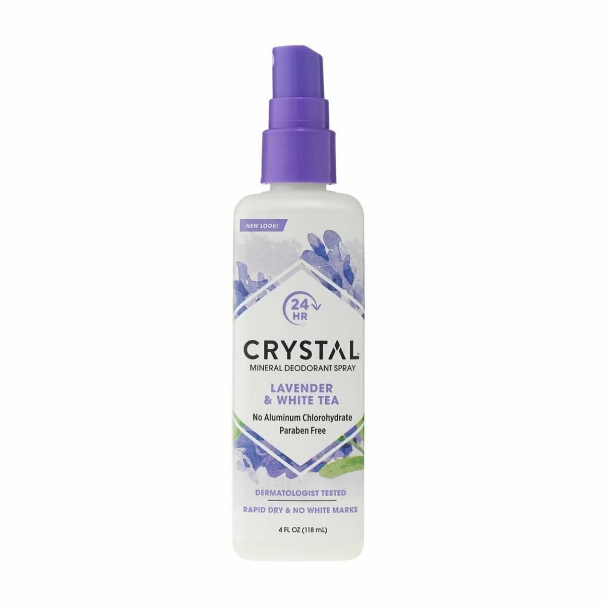 Crystal Essence Mineral Deodorant Spray Lavender & White Tea 4 Ounce, 12 Pack