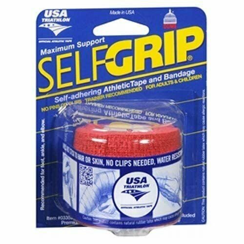 Self-Grip Self-Adhering Athletic Tape Bandage 2 Inches, Red 1 ea (Bulk Pack of 2)