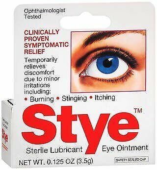 Stye Sterile Lubricant Eye Ointment Symptomatic Relief 0.125 oz (Bulk Pack of 5)