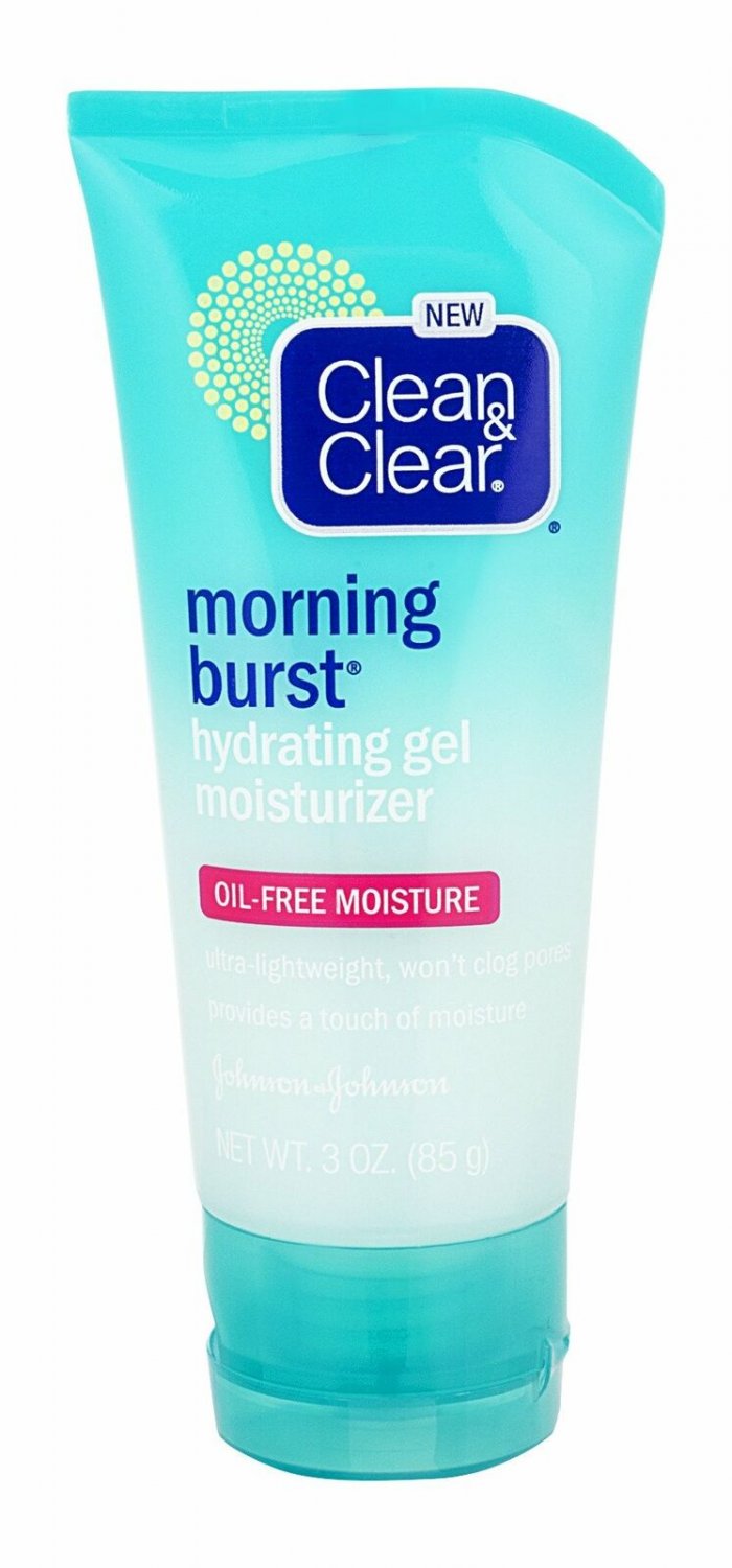 Clean & Clear Morning Burst Hydrating Oil Free Gel Moisturizer 3 oz (Bulk Pack of 2)