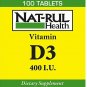 NAT-Rul Vitamin D 400iu Tablets 100