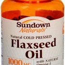 Sundown Naturals Flaxseed Oil 1000 mg Softgels 100 Soft Gels (Bulk Pack of 7)