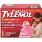 TYLENOL Children’s Pain + Fever Chewables Tablets, Bubblegum 24 ea ( Bulk Pack of 2)